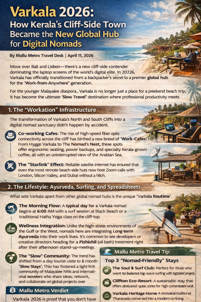 Varkala 2026: How Kerala’s Cliff-Side Town Became the New Global Hub for Digital Nomads