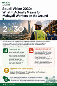 Saudi Vision 2030: What It Actually Means for Malayali Workers on the Ground
