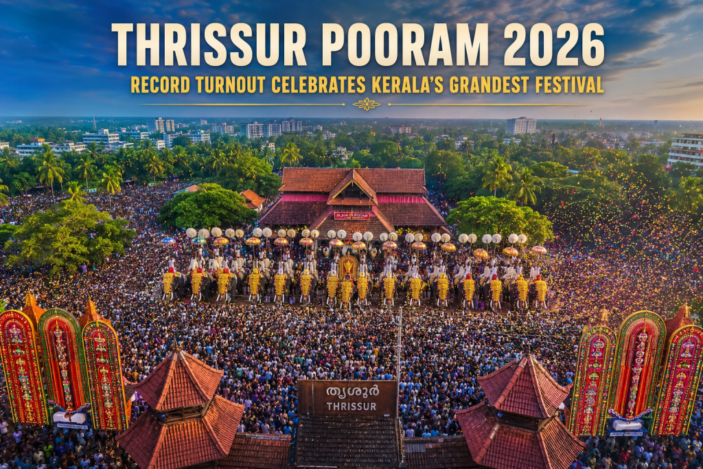 Thrissur Pooram 2026: Record Turnout Celebrates Kerala's Grandest Festival
