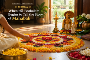 Pooradam: When the Pookalam Begins to Tell the Story of Mahabali