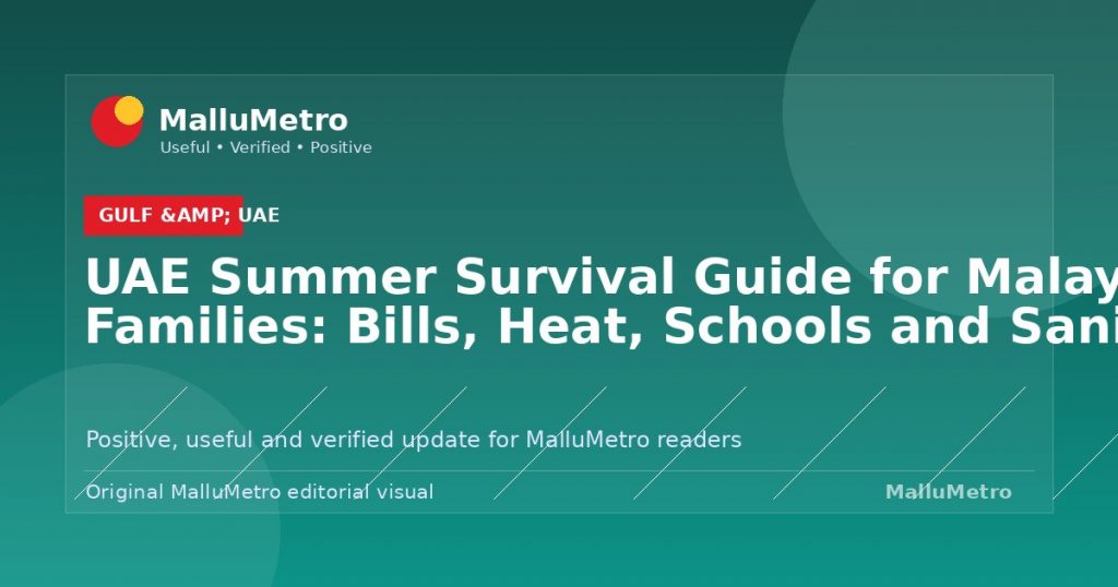 UAE Summer Survival Guide for Malayali Families: Bills, Heat, Schools and Sanity - Gulf & UAE update for MalluMetro readers